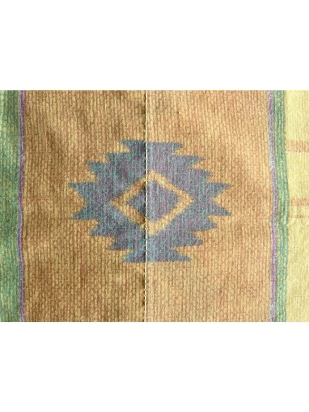 Aztec Southwest Queen Sheet Set Yellow Purple Orange VTG Westpoint Stevens USA